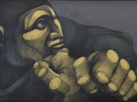 Ricardo Carpani (1930-1997), Cabeza, óleo sobre tela, 90 x 130 cm., 1960